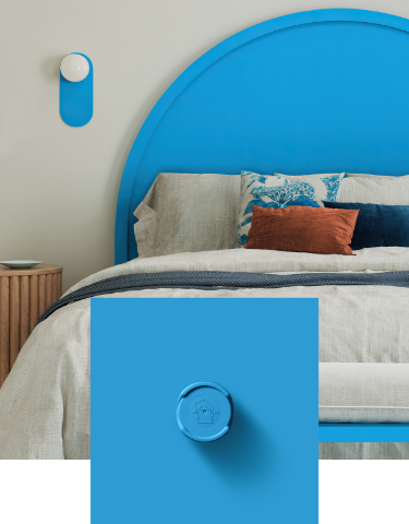 Krylon 2024 Color Of The Year Bluebird Krylon Spray Paint   Krylon Bluebird Bedroom Headboard And Light With Swatch Mobile 